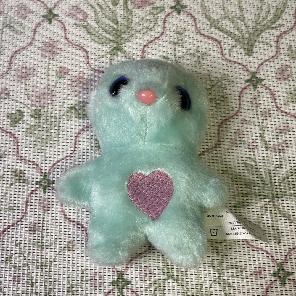 Moose Toys Bear Cat Plush  Mini Small Blue Eyes‎ Love Heart 3"